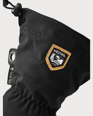 Mens Hestra Army Leather Gore-Tex Mitten - Black / Black