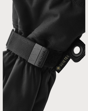 Mens Hestra Army Leather Gore-Tex Mitten - Black / Black