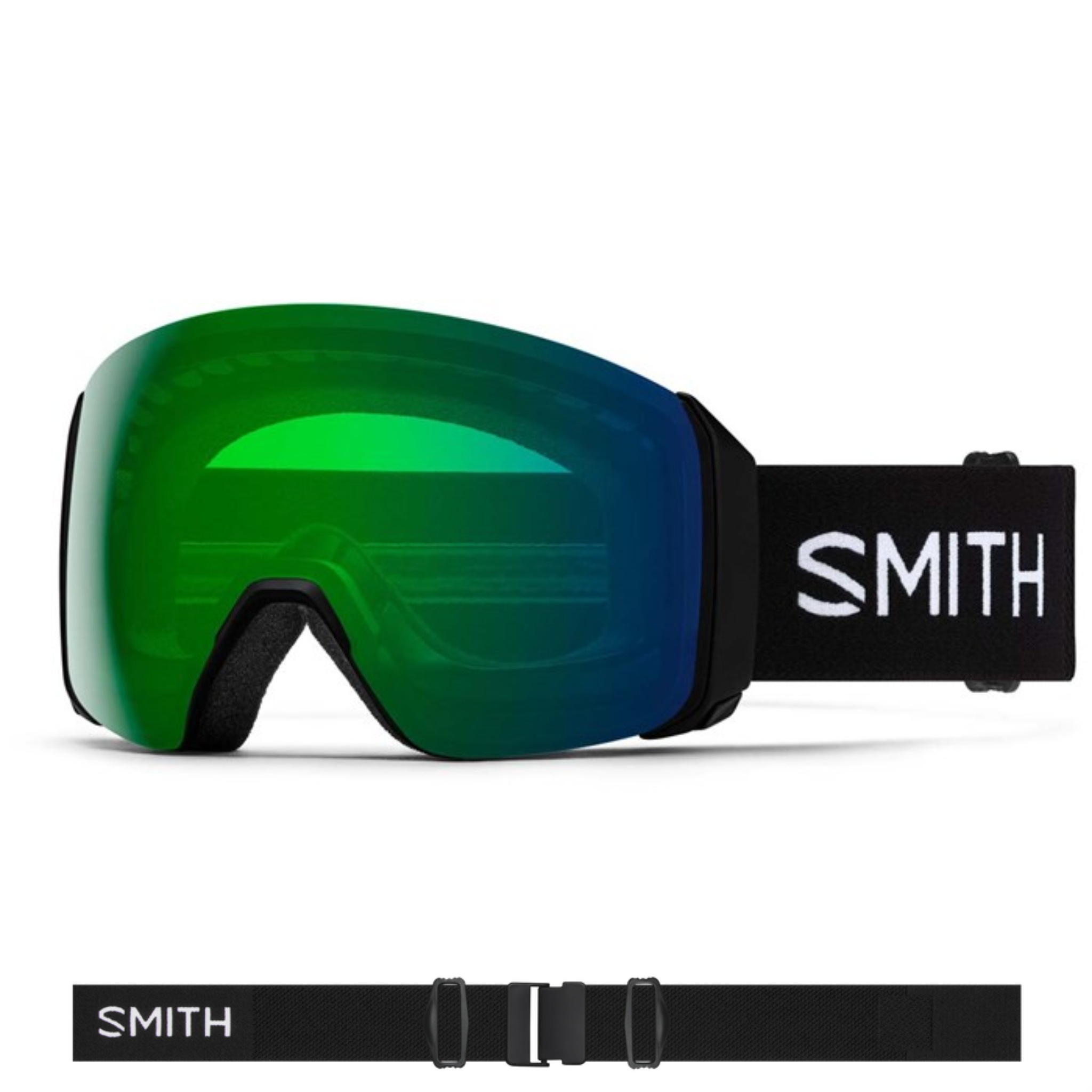 Smith 4D MAG XL Goggles (Large Fit) - Black ChromaPop Everyday Green Mirror