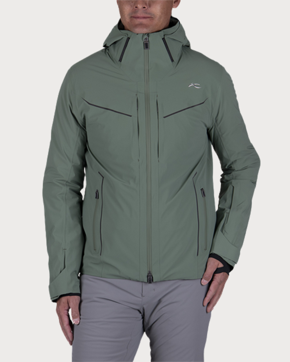 Mens Kjus Formula Jacket 26 - Green Smoke