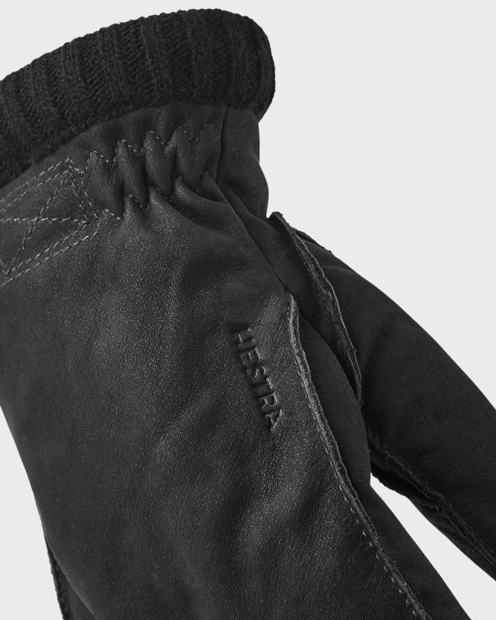 Mens Hestra Joar Nubuck Gloves - Black Après Gloves Hestra 