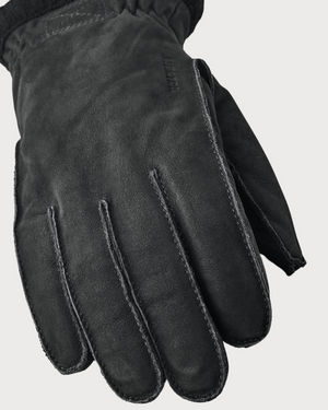 Mens Hestra Joar Nubuck Gloves - Black