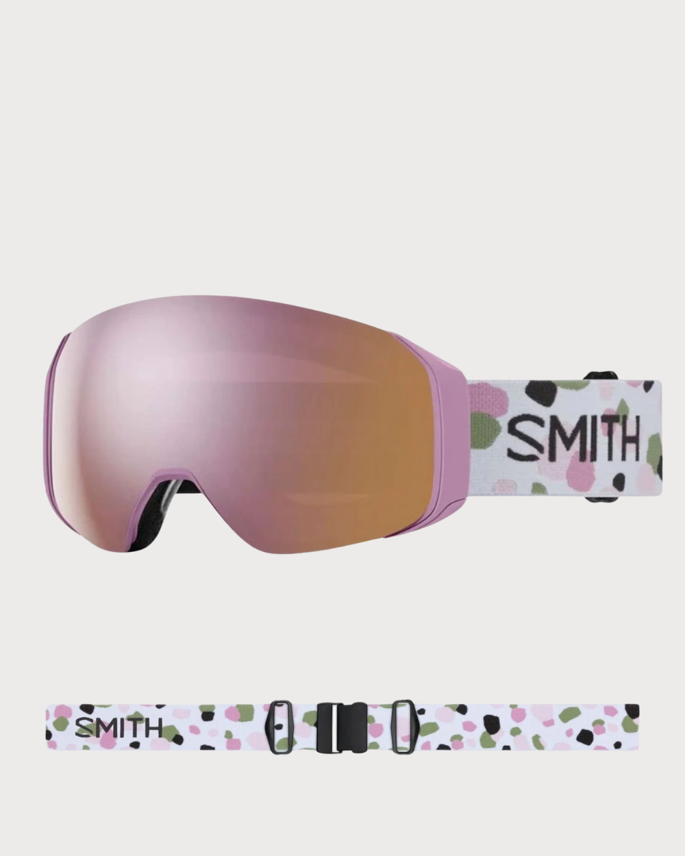 Smith 4D MAG S Goggles (Small Fit) - Proper Pink Paint Brush ChromaPop Everyday Rose Gold Mirror
