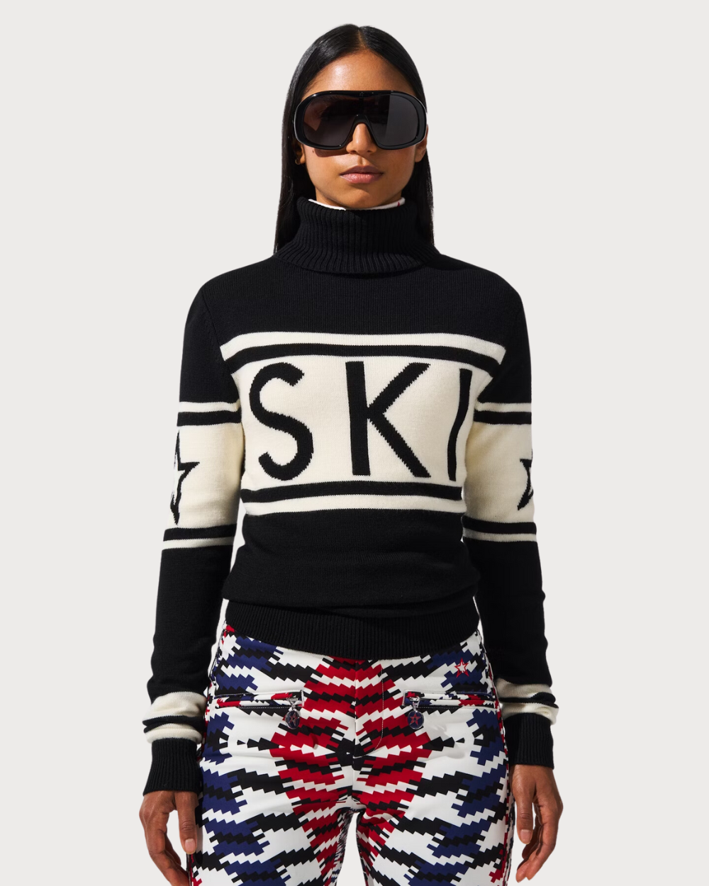 Womens Perfect Moment Schild Merino Wool Sweater - Black