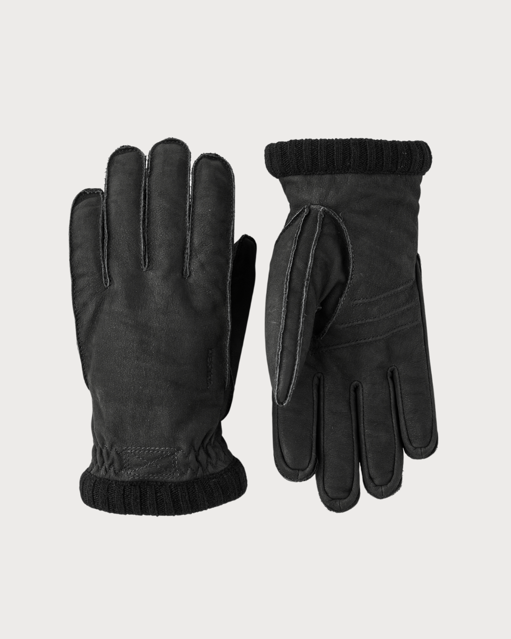 Mens Hestra Joar Nubuck Gloves - Black