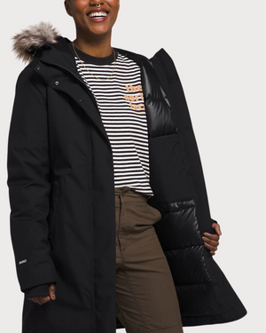 Womens The North Face Arctic Parka Jacket - TNF Black