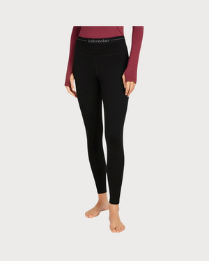 Womens Icebreaker 300 MerinoFine Polar Leggings - Black