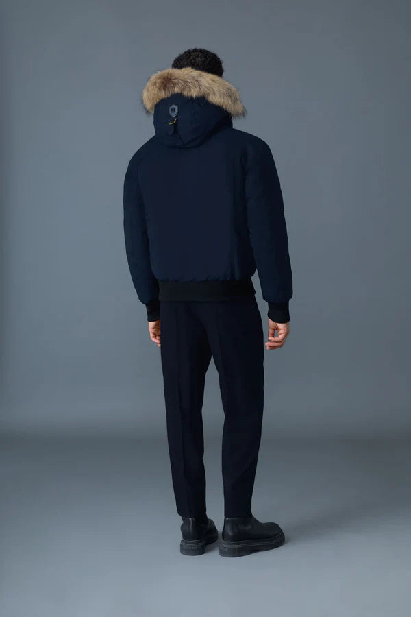 Mens Mackage Dixon-F 2-In-1 Nordic Bomber Jacket - Navy