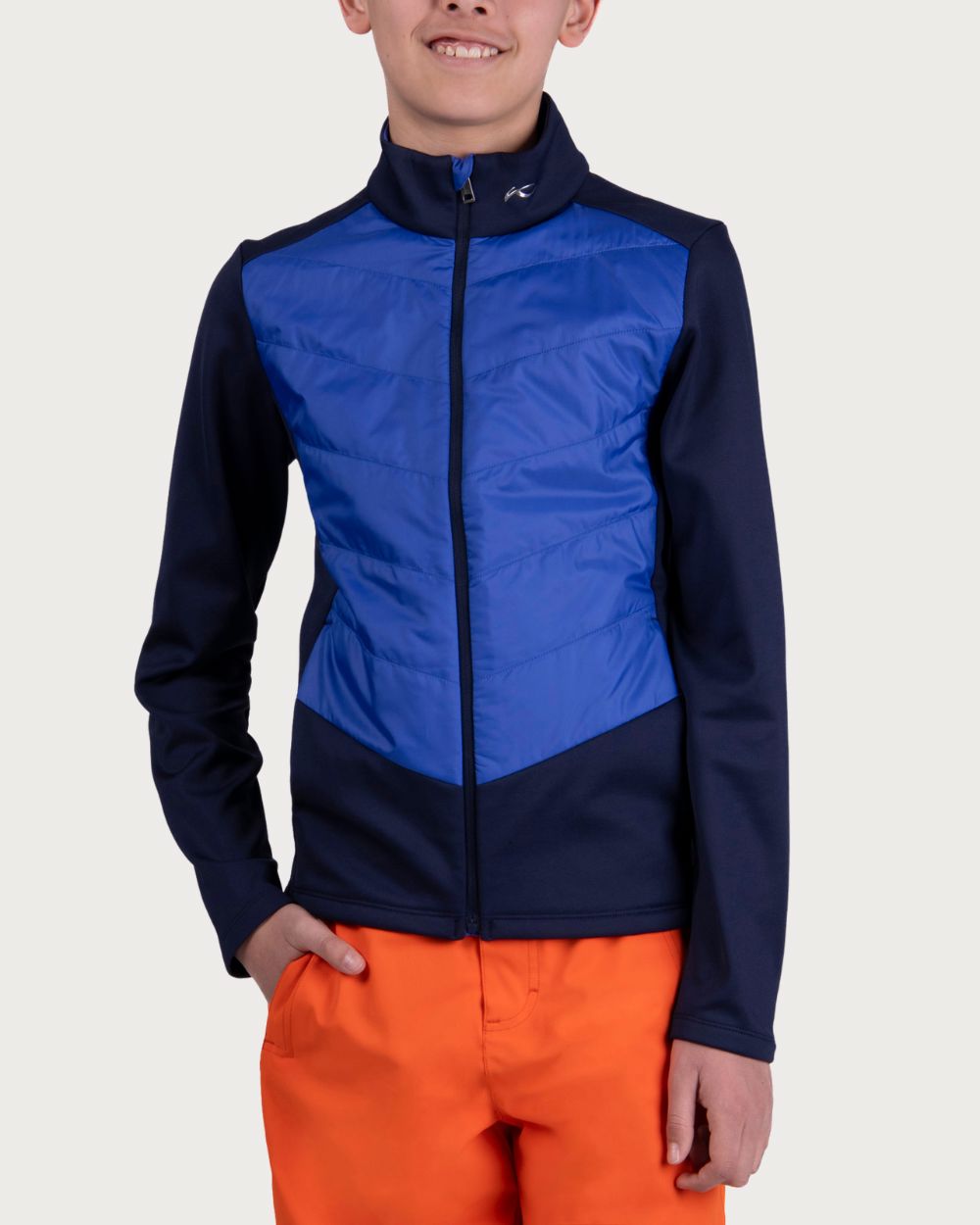 Boys Kjus Chase Midlayer Jacket - Atlanta Blue/Mykonos