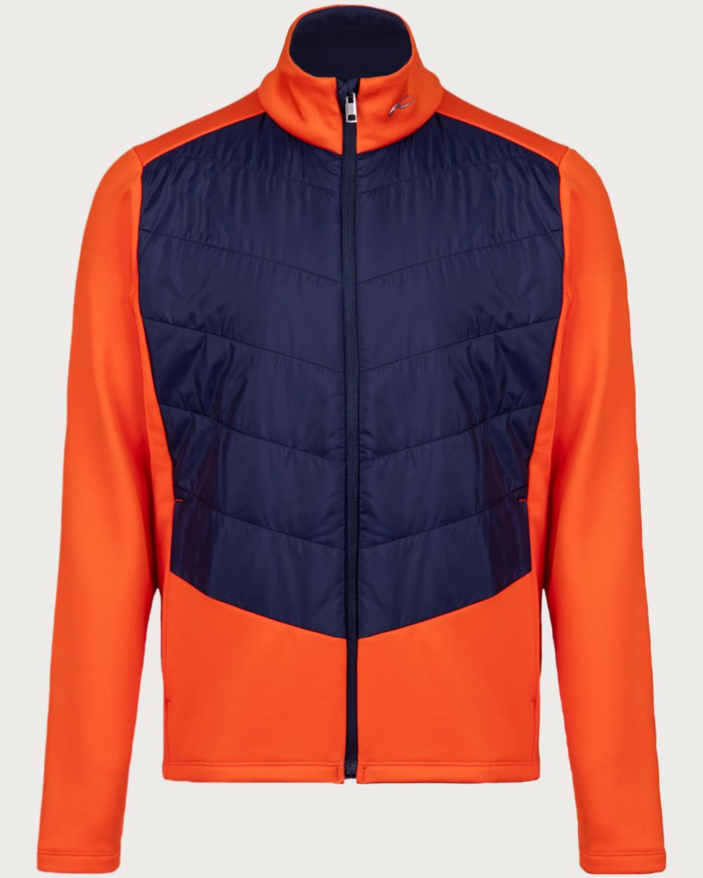 Boys Kjus Chase Midlayer Jacket - Kjus Orange/Atlanta Blue