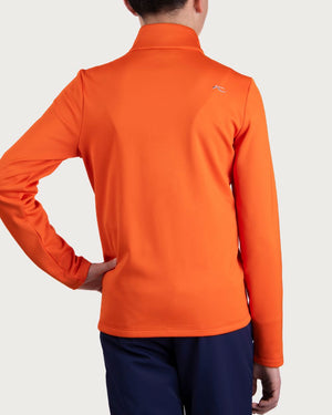 Boys Kjus Chase Midlayer Jacket - Kjus Orange/Atlanta Blue