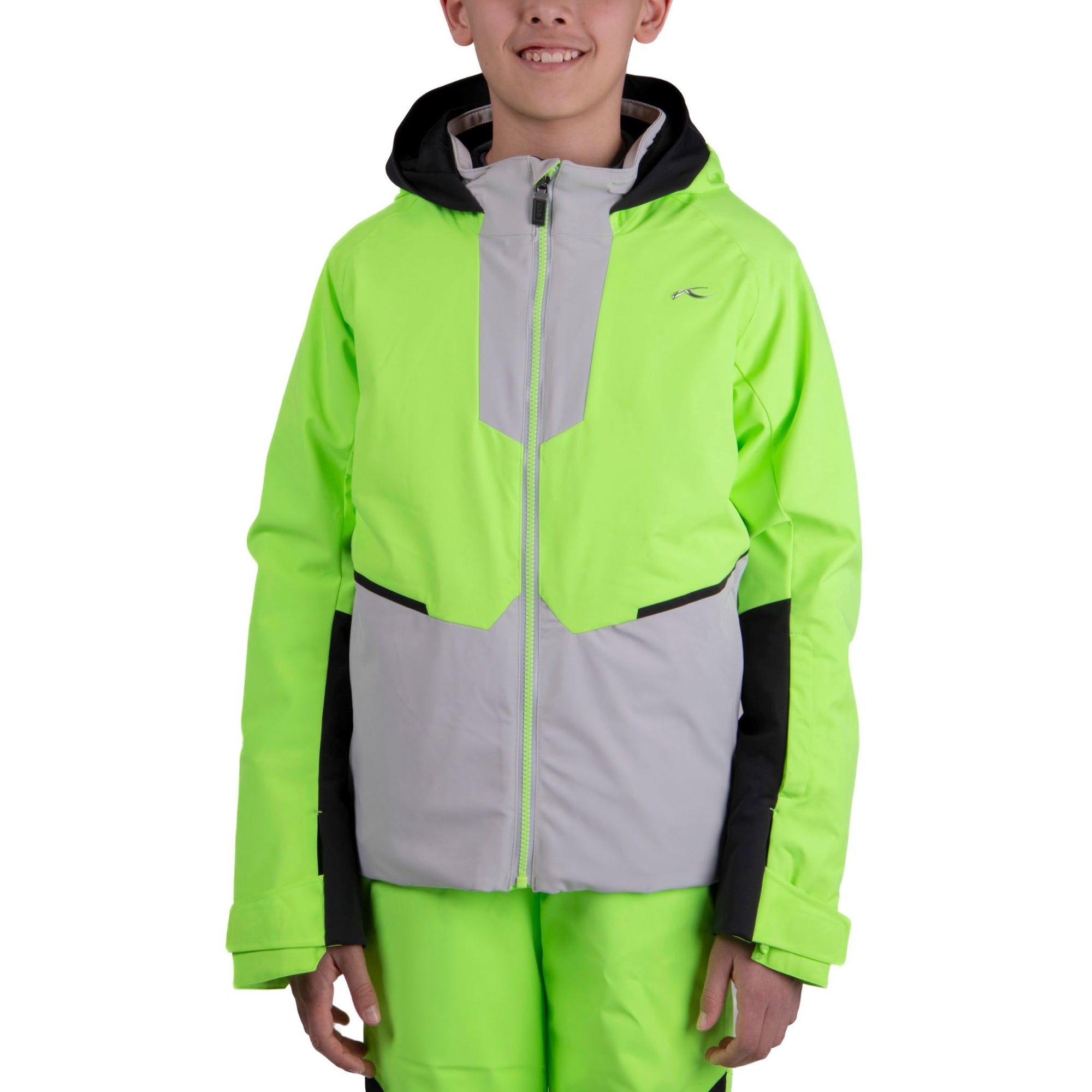 Boys Kjus Formula 2.0 Jacket - Limelight/Alloy