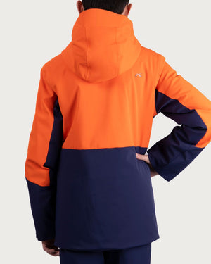 Boys Kjus Shred Jacket - Kjus Orange/Atlanta Blue