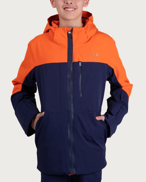 Boys Kjus Shred Jacket - Kjus Orange/Atlanta Blue