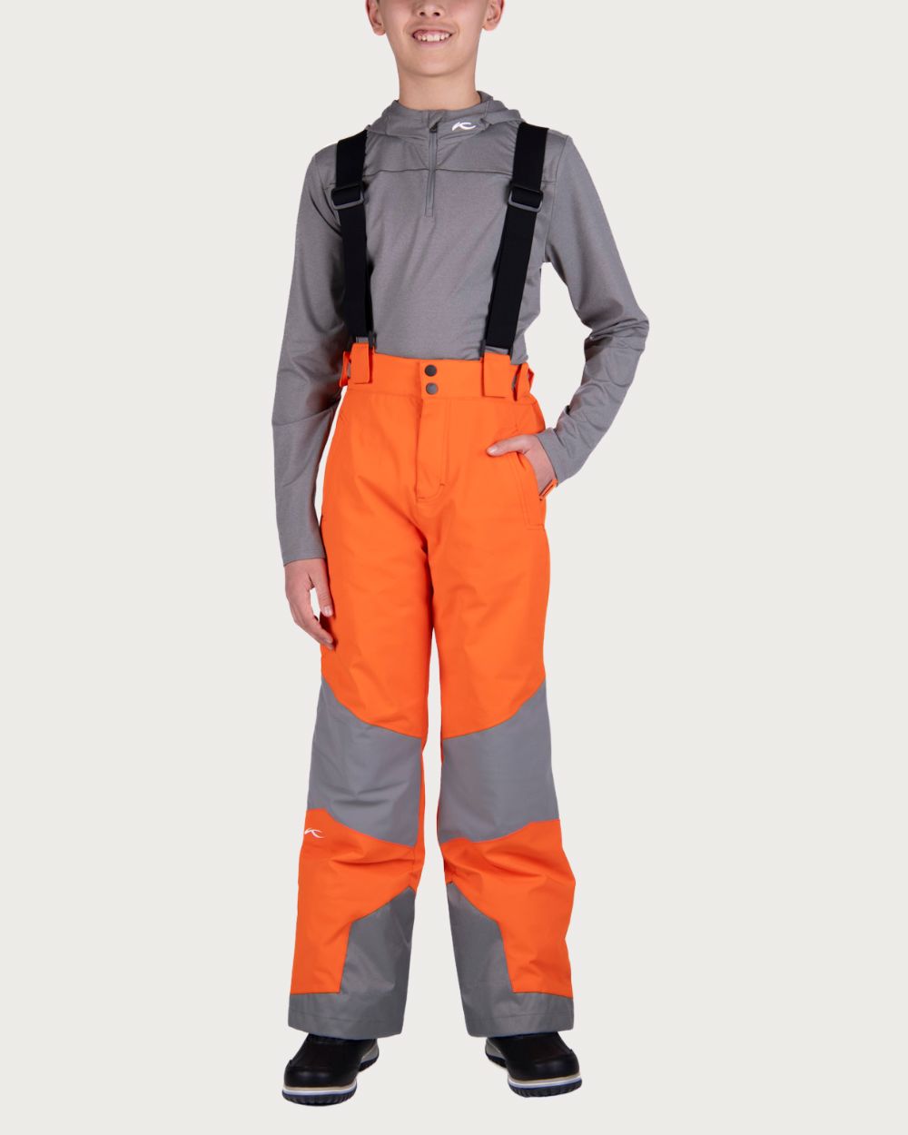 Boys Kjus Vector Pants - Kjus Orange/Atlanta Blue