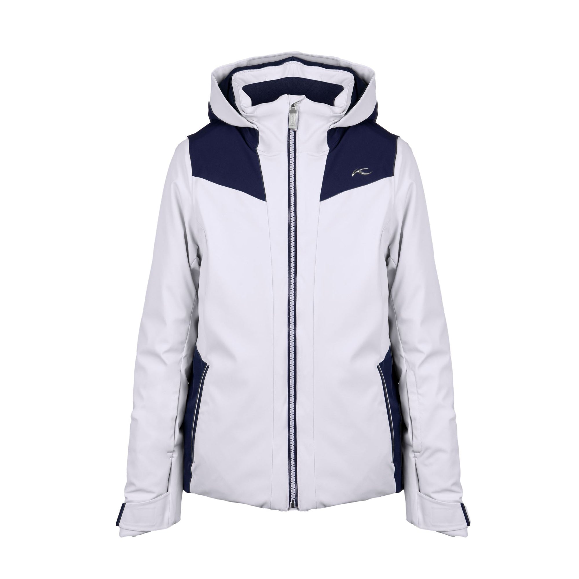 Girls Kjus Formula 2.0 Jacket - White / Atlanta Blue Jackets Kjus 152 INTL / 10-12 AU 