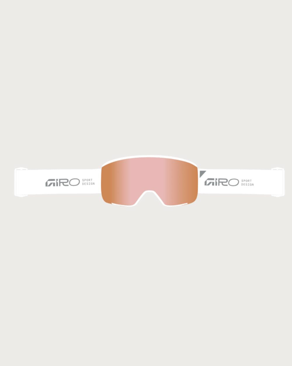Giro Axis (Asian Fit) Goggles - Stacked White/ Rose Gold Goggles Giro 