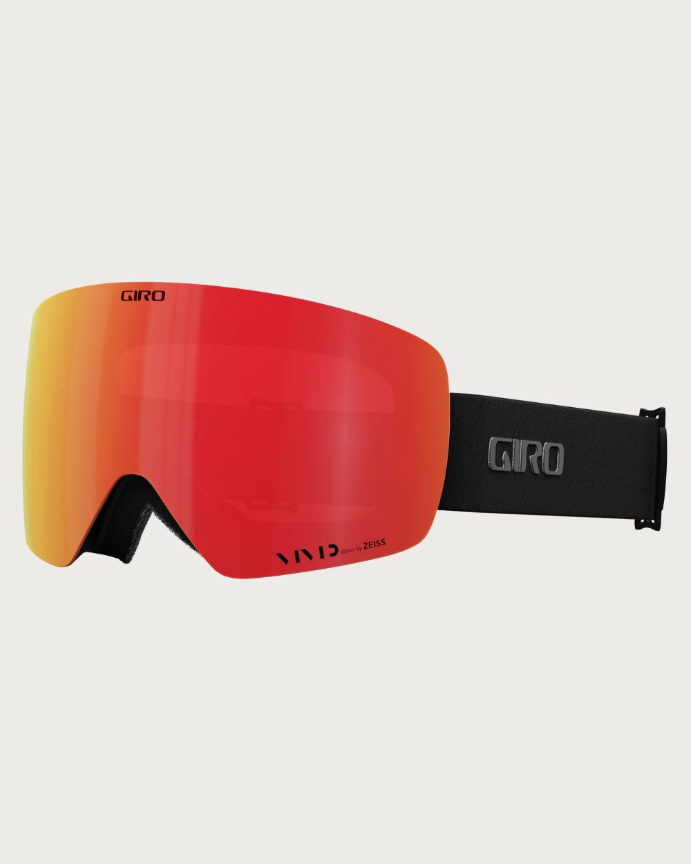 Giro Contour AF (Large Asian Fit) Goggle - Black Wordmark Vivid Ember Goggles Giro 