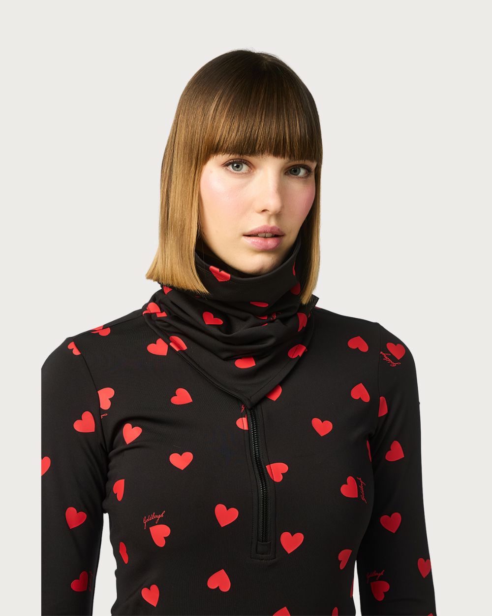 Goldbergh Kouki Neckwarmer - Black and Flame Neckwarmers Goldbergh 