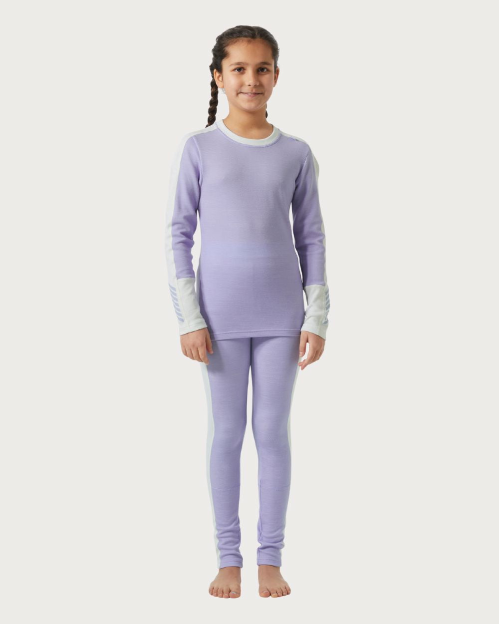 Kids Helly Hansen JR Lifa Merino Midweight Set -Bright Lavender Thermals Helly Hansen 