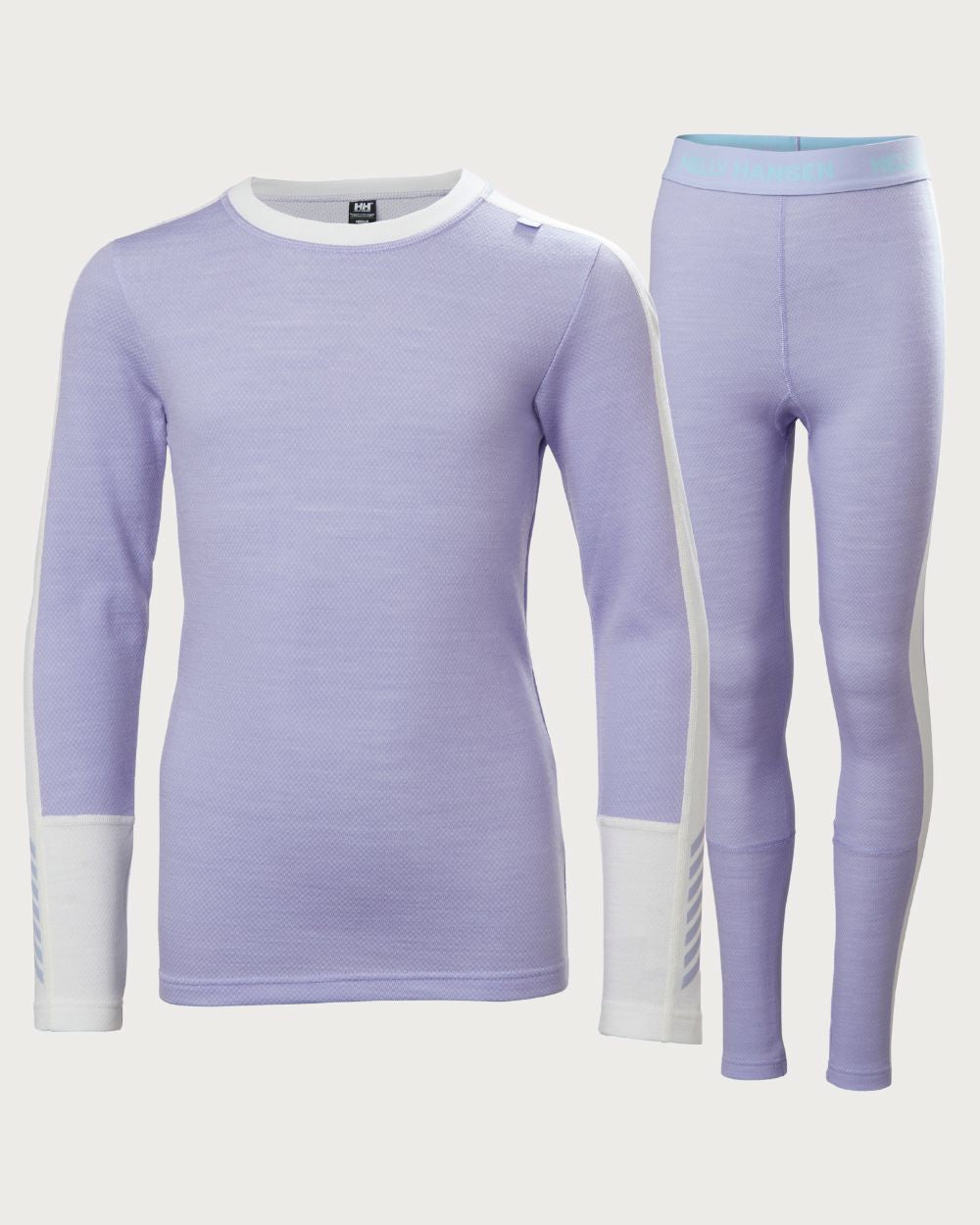 Kids Helly Hansen JR Lifa Merino Midweight Set -Bright Lavender Thermals Helly Hansen 
