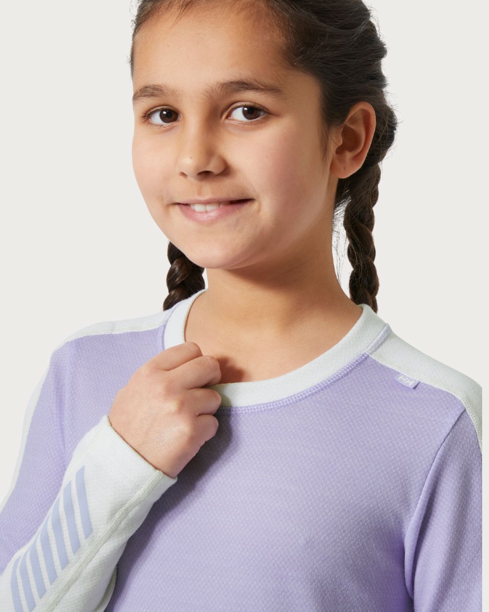 Kids Helly Hansen JR Lifa Merino Midweight Set -Bright Lavender Thermals Helly Hansen 