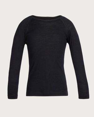 Kids Icebreaker Merino 200 Oasis Thermal Long Sleeve Crewe - Black Thermals Icebreaker 2yrs 