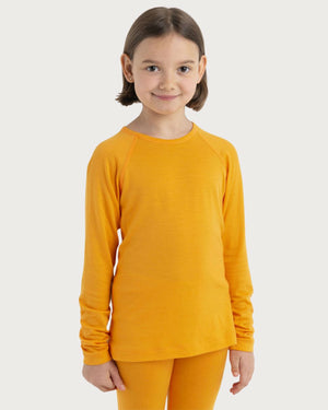 Kids Icebreaker Merino 200 Oasis Thermal Long Sleeve Crewe - Solar Thermals Icebreaker 