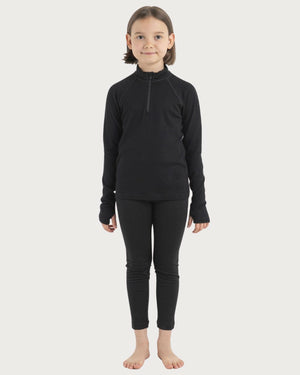 Kids Icebreaker Merino 260 Tech Leggings - Black Thermals Icebreaker 