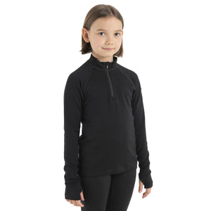 Kids Icebreaker Merino 260 Tech LS 1/2 Zip - Black