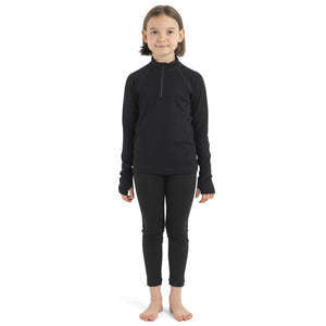 Kids Icebreaker Merino 260 Tech LS 1/2 Zip - Black