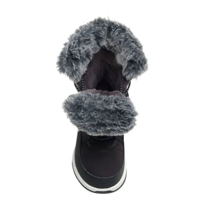 Kids Kamik Stormy Faux Fur Waterproof Boot - Black Footwear Kamik 