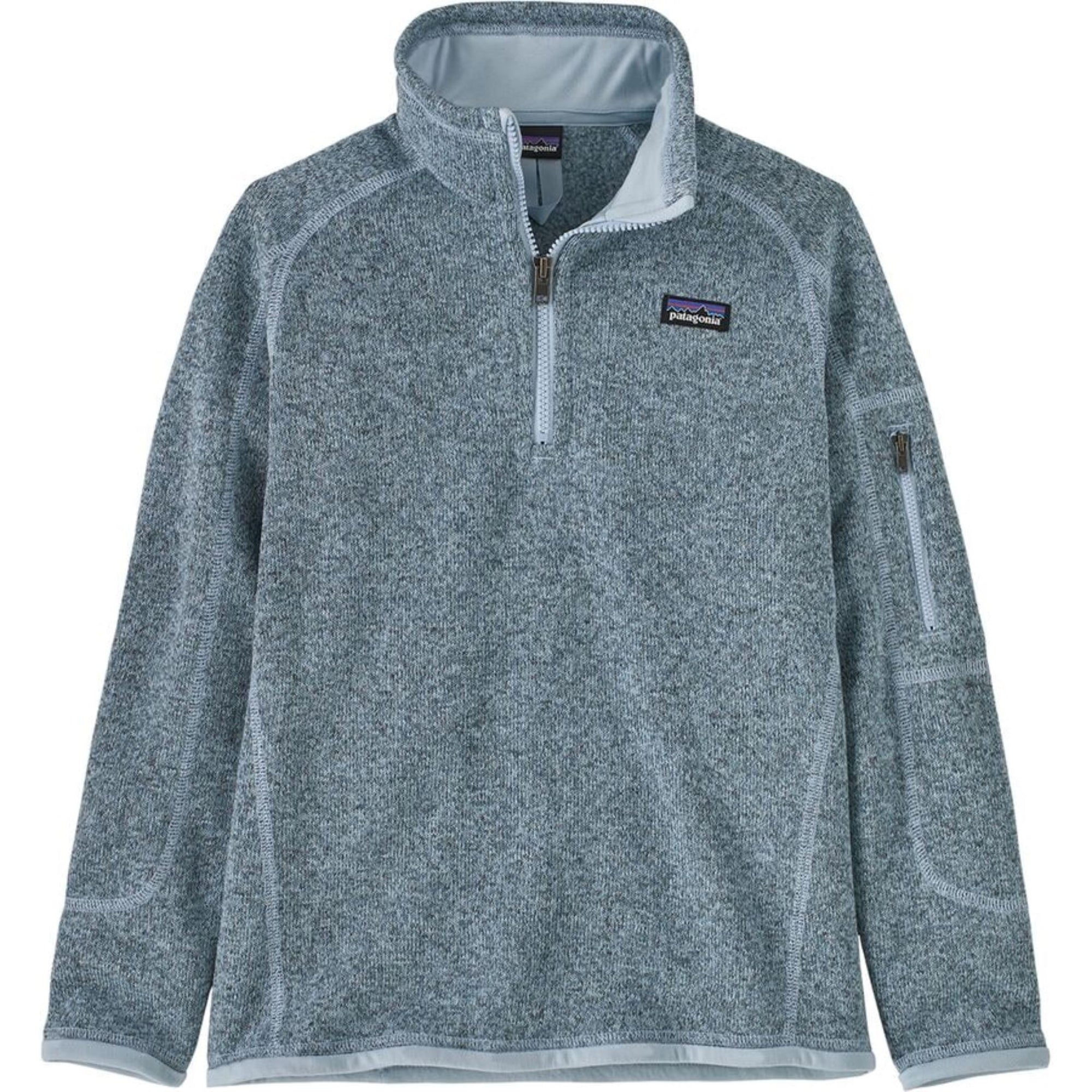 Kids Patagonia Better Sweater 1/4 Zip - Steam Blue Mid Layers Patagonia XS INTL / 5-6 AU 