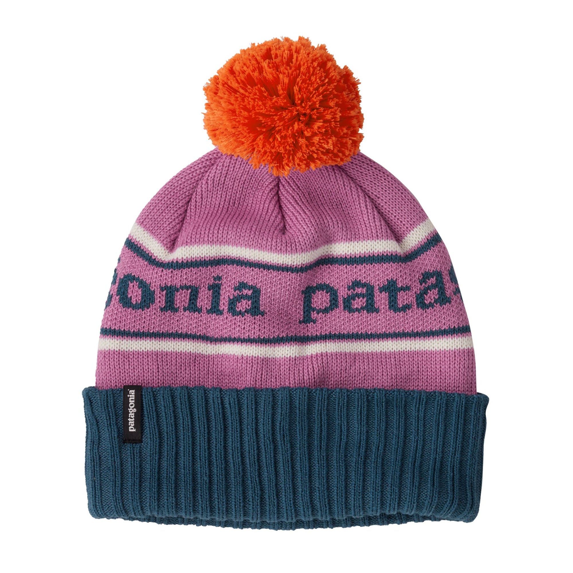 Kids Patagonia Powder Town Beanie - Park Stripe Knit: Light Star Pink Beanies Patagonia 