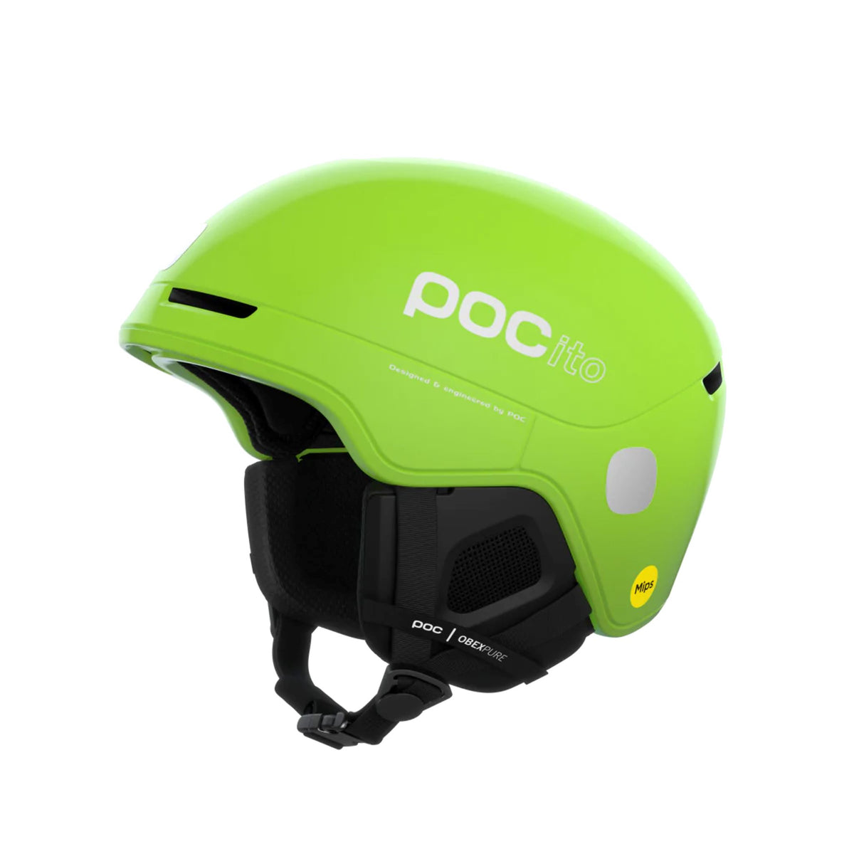 Kids POCito Obex MIPS Helmet - Fluorescent Yellow/Green - Snowscene