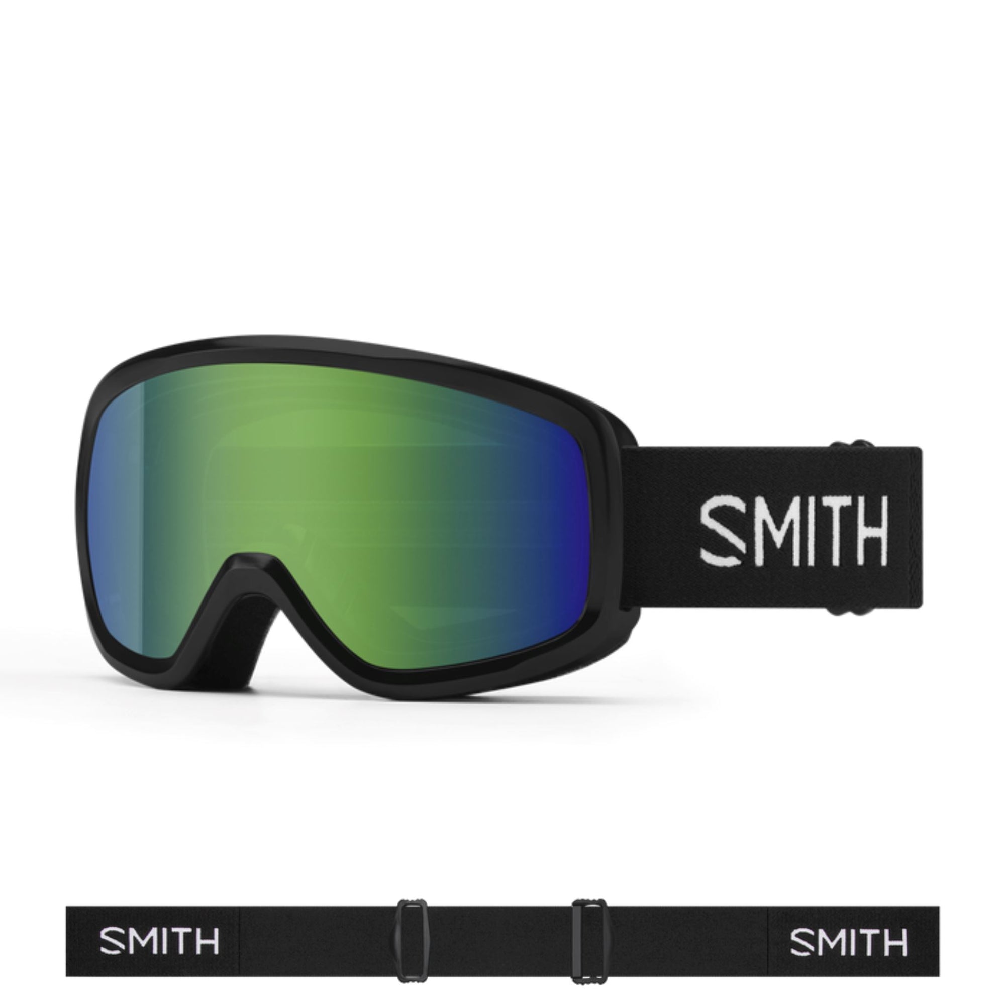 Kids Smith Snowday Goggles - Black Green Sol-X Mirror Goggles Smith 