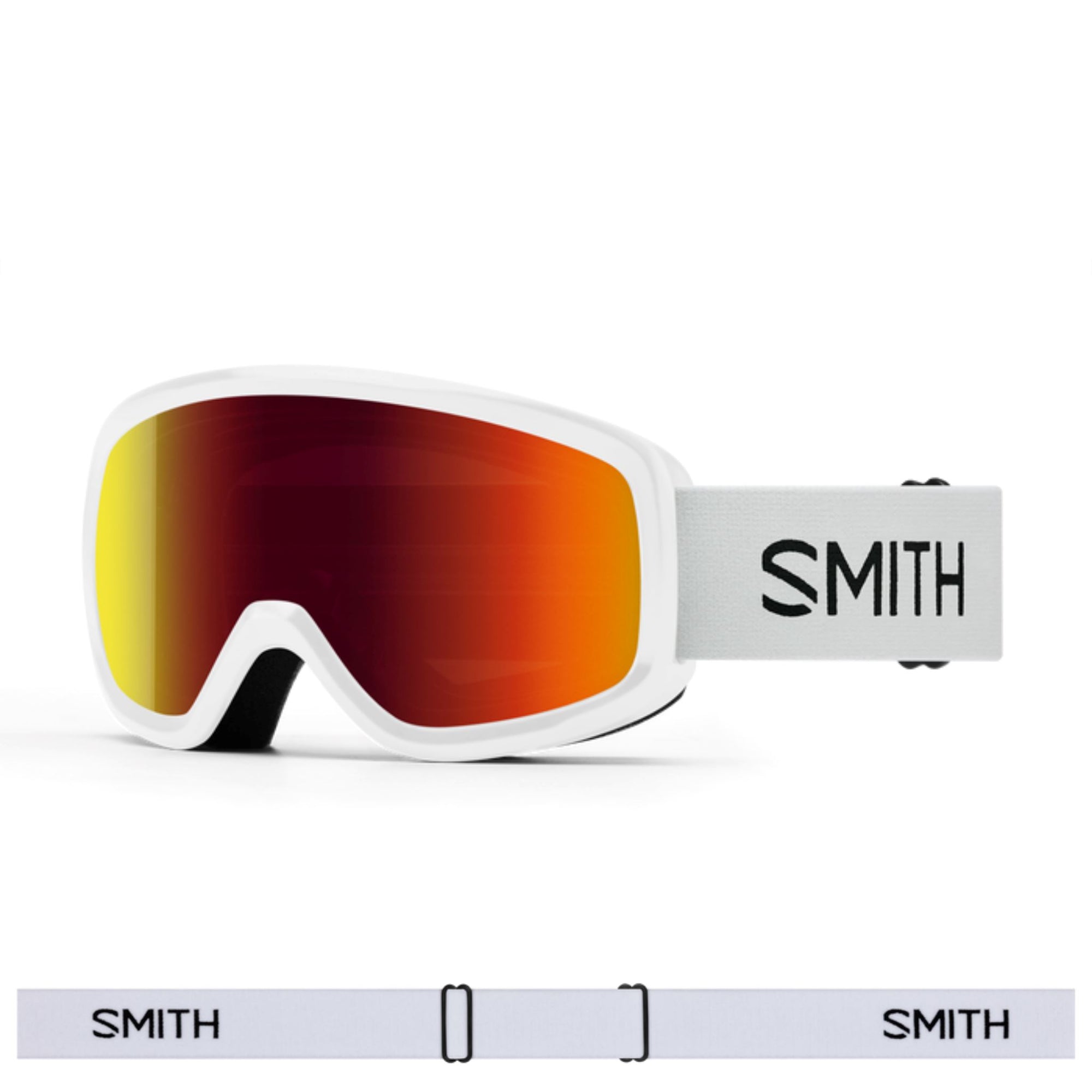 Kids Smith Snowday Goggles - GA White Red Sol-X Mirror Goggles Smith 