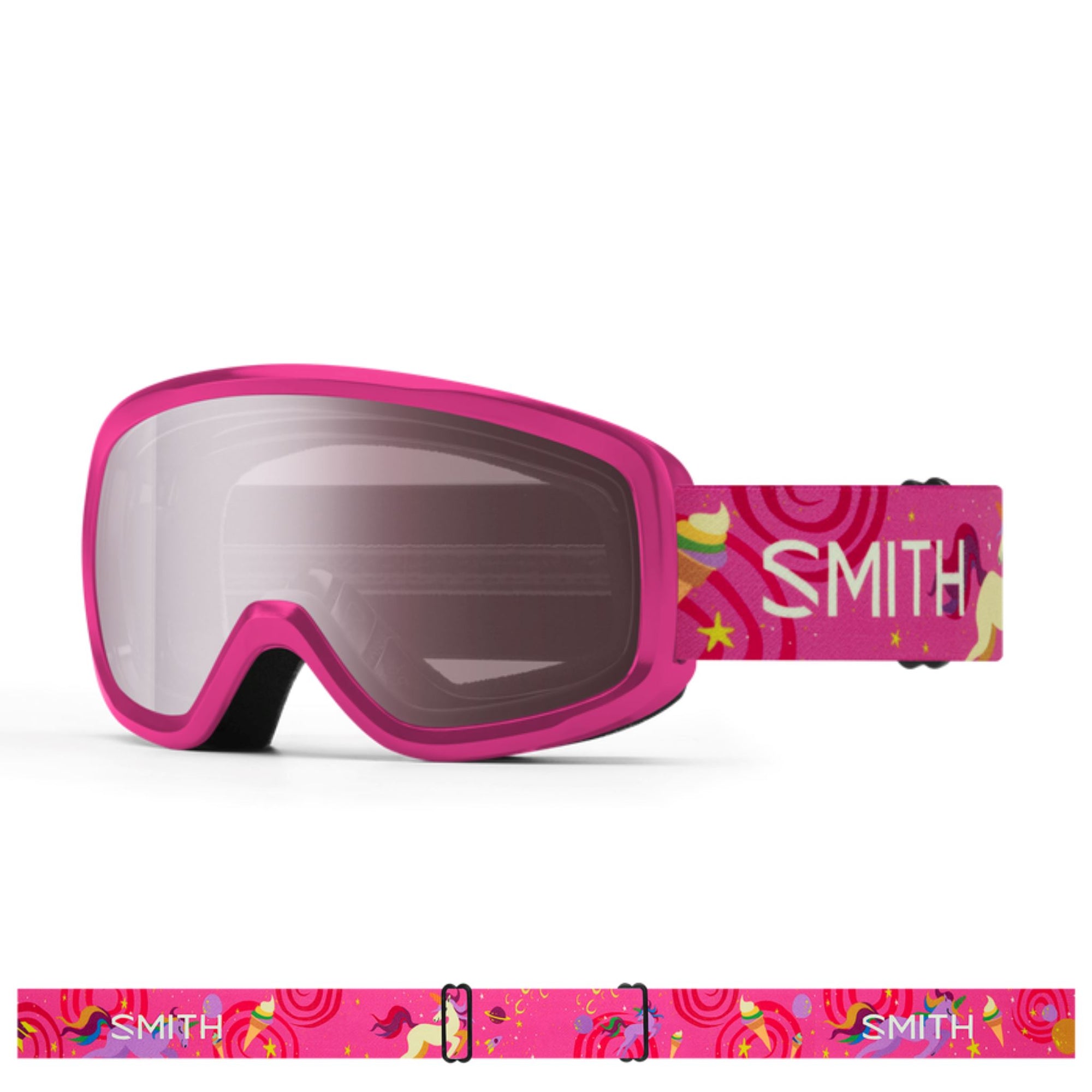 Kids Smith Snowday Goggles - Pink Space Pony Ignitor Mirror Goggles Smith 