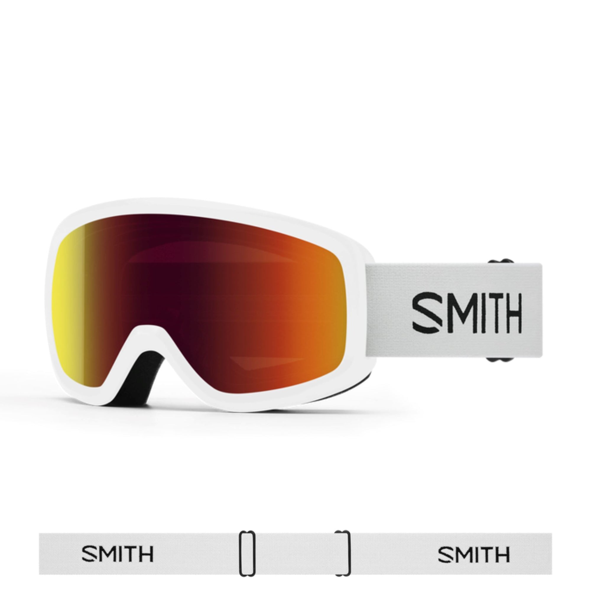 Kids Smith Snowday Goggles - White Red Sol-X Mirror Goggles Smith 