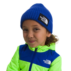 Kids The North Face Logo Box Cuff Beanie - TNF Blue Beanies The North Face 