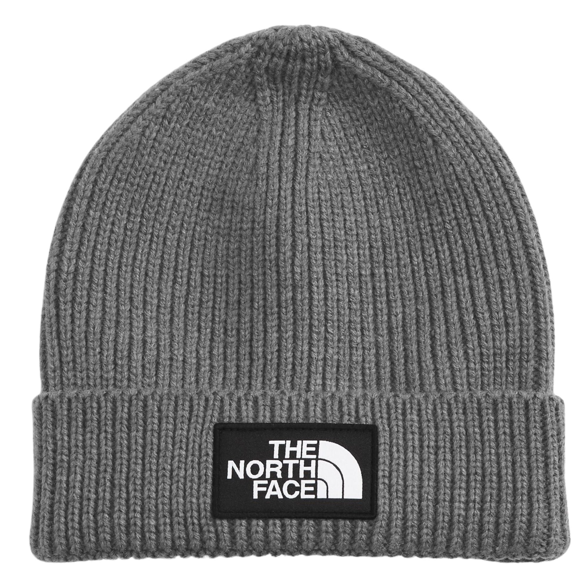 Kids The North Face Logo Box Cuff Beanie - TNF Grey Heather Beanies The North Face 