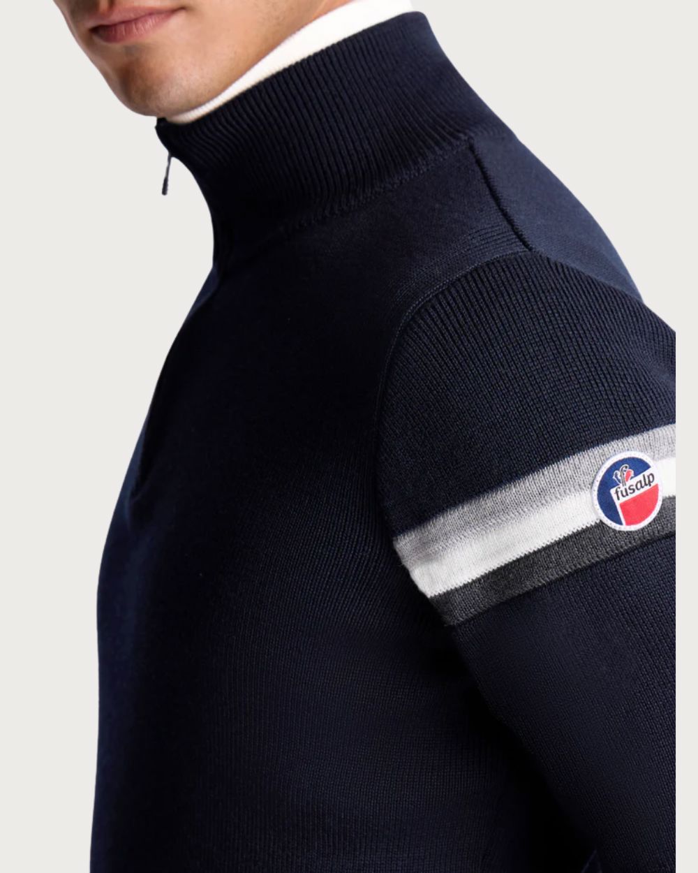 Mens Fusalp Wengen Sweater - Marin/Silice Mid Layers Fusalp 