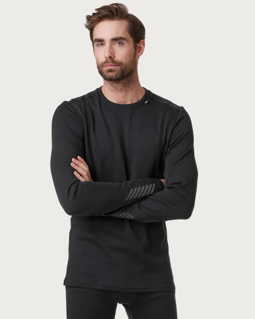 Mens Helly Hansen LIFA Merino Midweight (225g) Thermal Top - Black Thermals Helly Hansen 