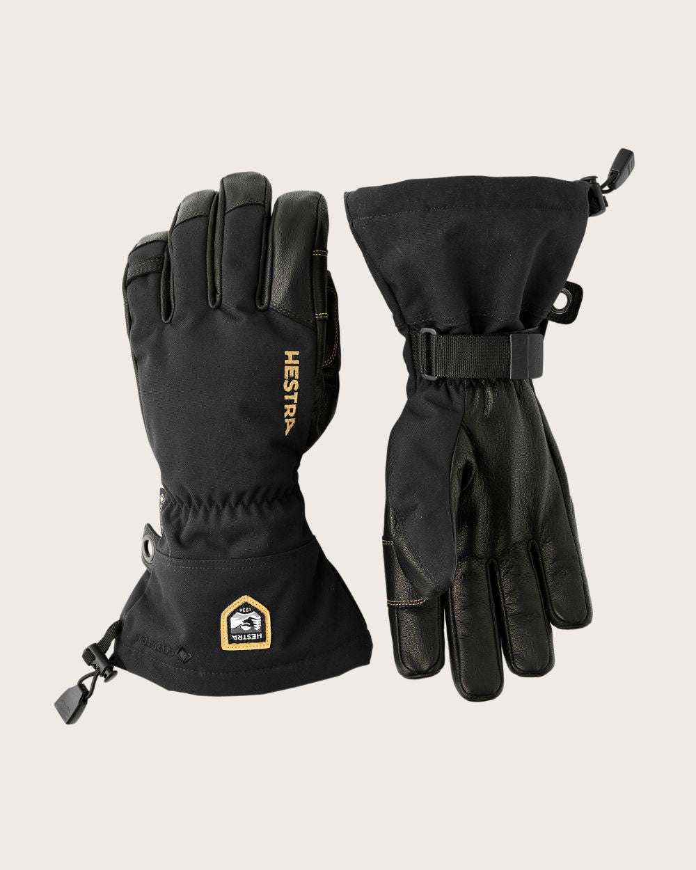 Mens Hestra Army Leather Gore-Tex Glove - Black / Black Gloves Hestra 