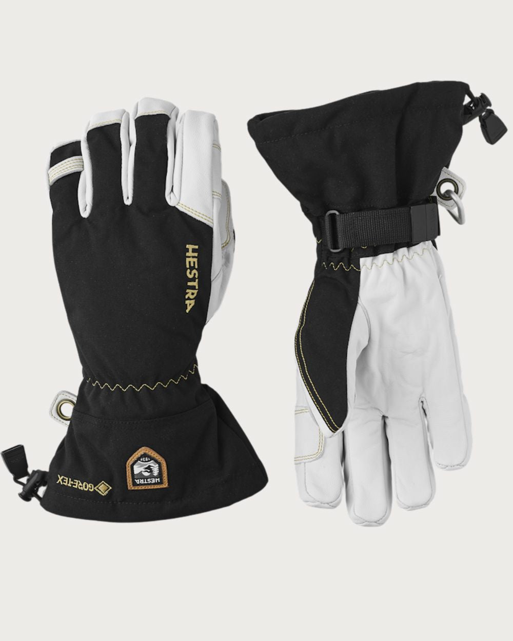 Mens Hestra Army Leather Gore-Tex Glove - Black Gloves Hestra 