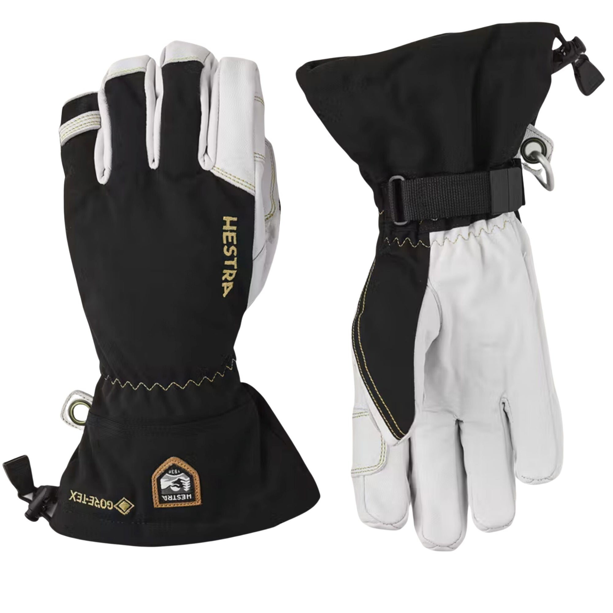 Mens Hestra Army Leather Gore-Tex Glove - Black/White Gloves Hestra 8 (M) 