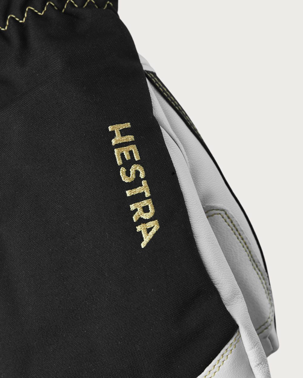 Mens Hestra Army Leather Gore-Tex Mitten - Black / Natural Grey Mittens Hestra 