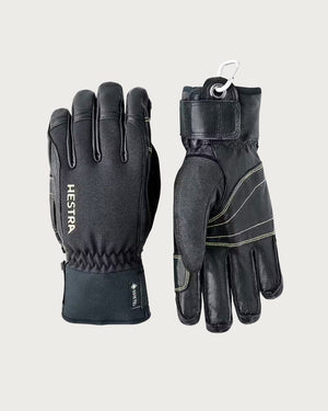Mens Hestra Army Leather Gore-Tex Short Cuff Glove - Black / Black Gloves Hestra 