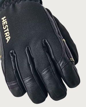 Mens Hestra Army Leather Gore-Tex Short Cuff Glove - Black / Black Gloves Hestra 
