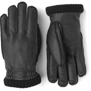 Mens Hestra Deerskin Primaloft Rib Gloves - Black Après Gloves Hestra 7 (S) 